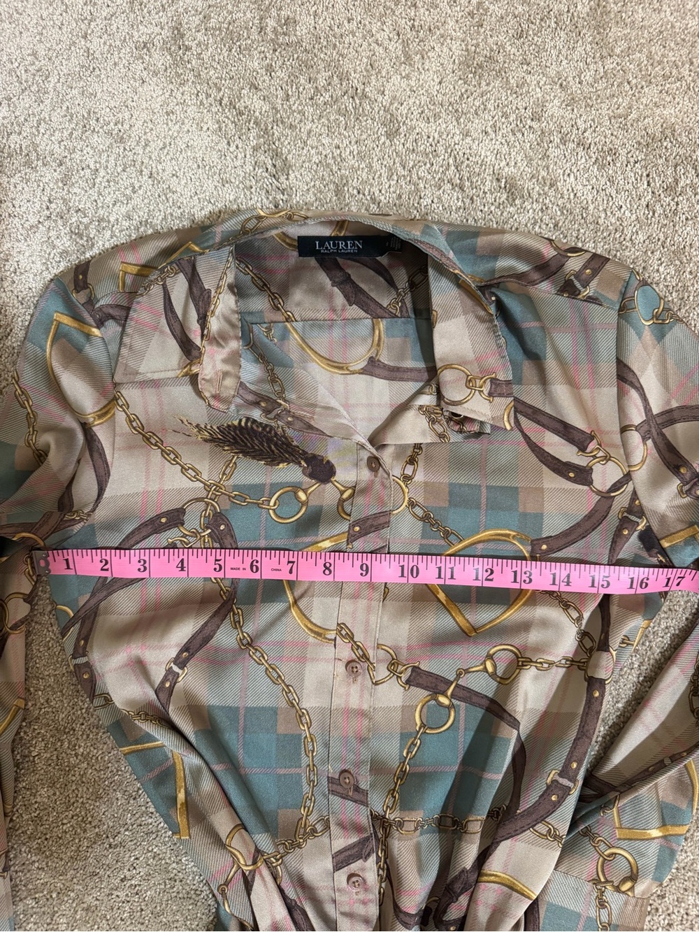 Ralph Lauren Shirt Dress with Chain & Stirrup Print - Picture 7 of 11
